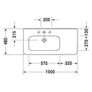 Раковина для мебели Duravit DuraStyle 100 х 48 см (2326100000) фото 2 Aquada.com.ua