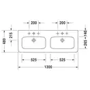 Раковина двойная Duravit DuraStyle 130 х 48 см (2338130000) фото 2 Aquada.com.ua