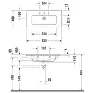 Раковина мебельная Duravit Me by Starck 83 х 40 см (2342830000) фото 2 Aquada.com.ua