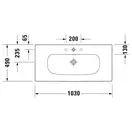 Раковина мебельная Duravit Viu 103 х 49 см (2344100000) фото 3 Aquada.com.ua