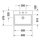 Раковина для мебели Duravit Vero Air 60 х 47 см (235060000) фото 2 Aquada.com.ua
