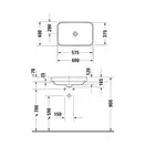 Раковина накладная на столешницу Duravit Happy D.2 Plus 60 х 40 см, антрацит (2359601300) фото 4 Aquada.com.ua