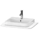Консоль с 1 одним вырезом Duravit Happy D.2 Plus 65 х 48 см, белый глянец (HP031B02222) фото 1 Aquada.com.ua