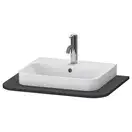 Консоль с 1 одним вырезом Duravit Happy D.2 Plus 65 х 48 см, графит суперматовый (HP031B08080) фото 1 Aquada.com.ua