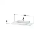 Консоль с 1 одним вырезом Duravit Happy D.2 Plus 100 х 55 см, дуб средиземноморский (HP031E07171) фото 2 Aquada.com.ua