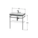 Раковина c-bonded с напольной металлической консолью Duravit Happy D.2 Plus 97,5 х 49 см (HP4738E7575) фото 2 Aquada.com.ua
