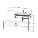 Раковина c-bonded с напольной металлической консолью Duravit Happy D.2 Plus 120 х 49 см (HP4745E8080) фото 2 Aquada.com.ua