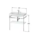Раковина c-bonded с напольной металлической консолью Duravit Happy D.2 Plus 97,5 х 49 см (HP4838E8080) фото 2 Aquada.com.ua