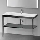Металлическая консоль с раковиной c-bonded Duravit XViu 120 х 48 х h85 см, чёрный матовый/серый (XV4717OB289) фото 2 Aquada.com.ua