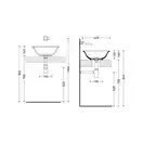 Раковина накладная на столешницу Flaminia Boll Deco Ø 42 х h14,5 см (BL42L DECO) фото 3 Aquada.com.ua