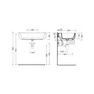 Раковина подвесная Flaminia Mono 74 х 48 х h18,5 см (MN74L) фото 3 Aquada.com.ua