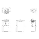 Мини-раковина Flaminia Pass 40 х 22 х h10 см (PS40LD) фото 2 Aquada.com.ua