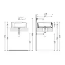 Раковина накладная на столешницу Flaminia Roll Bianco/Oro Ø44 х h17 см (RL44L/BIANCO/ORO) фото 4 Aquada.com.ua