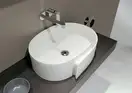 Раковина накладная на столешницу Flaminia Roll 56 х 42 х h17 см (RL56L) фото 2 Aquada.com.ua