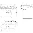 Раковина для мебели Geberit Citterio 120 х 113 см, с 2-мя отверстиями под смеситель (500.553.01.1) фото 2 Aquada.com.ua