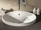 GEBERIT VARIFORM умывальник встраиваемый, овальной формы, 50*40см, с переливом, глазурованный снизу (500.709.01.2) фото 3 Aquada.com.ua