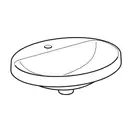 Geberit VariForm Раковина встраиваемая, 55х45 см, белая (500.723.01.2)