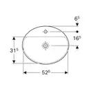 Geberit VariForm Раковина встраиваемая, 55х45 см, белая (500.723.01.2)