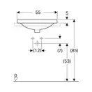 Geberit VariForm Раковина встраиваемая, 55х45 см, белая (500.723.01.2)