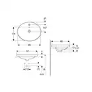 Geberit VariForm Умывальник встраиваемый, овальный 60x48, белый (500.725.01.2)