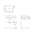 Geberit VariForm Раковина встраив. 55x40, без отверстия, белая (500.737.01.2)
