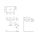 Geberit VariForm Раковина встраиваемая 55x40 см, белая (500.739.01.2)