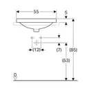 Geberit VariForm Раковина встраиваемая 55x40 см, белая (500.739.01.2)