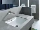 GEBERIT VARIFORM умывальник под столешницу, прямоугольной формы, 45*44см, с переливом, глазурованный снизу (500.761.01.2) фото 3 Aquada.com.ua