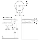 Geberit VariForm Умивальник накладний, Ø40см, білий (500.768.01.2)