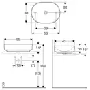 Geberit VariForm Раковина накладная, эллиптическая, белая (500.774.01.2)