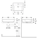 Geberit VariForm Умивальник вбудований, білий (500.780.01.2)