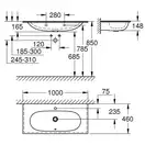 Умивальник накладний Grohe Essence 100х46 см, білий (3956600H)
