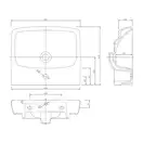 Раковина подвесная Kolo Nova Pro 50 х 42 см M31151000 (M31151000) фото 2 Aquada.com.ua