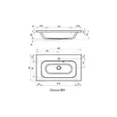 Умывальник Ravak Chrome 800 белый со скрытым переливом (XJG01280000) фото 3 Aquada.com.ua