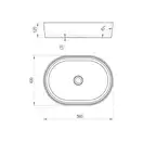Раковина накладная на столешницу Ravak Moon 2 56 х 40 см (XJN01300002) фото 5 Aquada.com.ua