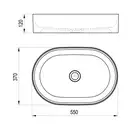 Раковина накладная на столешницу Ravak Ceramic Slim O 55 х 37 см (XJX01155001) фото 5 Aquada.com.ua