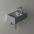 Маленькая (мини) раковина Simas Agile 40 х 27 см, Cemento Matt (AG40CEMENTO) фото 2 Aquada.com.ua