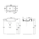 Маленькая (мини) раковина Simas Agile 50 х 27 см, Cemento Matt (AG50CEMENTO) фото 3 Aquada.com.ua