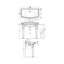 Simas Arcade Раковина 105x56 см, біла (AR874)