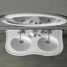 Раковина двойная Simas Lante 1200 х 540 мм (LA12) фото 3 Aquada.com.ua