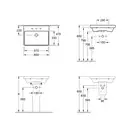 VILLEROY & BOCH AVENTO умывальник 60*47см, с выбитым центральным отверстием под смеситель, с переливом, белый альпин (41586001) фото 2 Aquada.com.ua