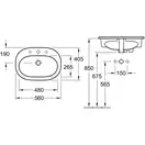 Раковина встраиваемая Villeroy & Boch O.Novo 56х40,5 см (41615601) фото 2 Aquada.com.ua