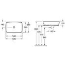 Раковина накладная на столешницу Villeroy & Boch Artis 580 х 380 мм (41725801) фото 2 Aquada.com.ua
