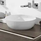 Раковина накладная на столешницу Villeroy & Boch Artis Ø 43 см, white alpin ceramic plus (417943R1) фото 3 Aquada.com.ua