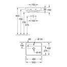 Раковина подвесая 50 х 40 см Villeroy & Boch Collaro (альпийский белый, без перелива) (43345101) фото 2 Aquada.com.ua