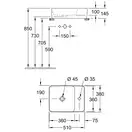 Раковина накладная на столешницу 51 х 38 см Villeroy & Boch Collaro (альпийский белый) (4A175101) фото 2 Aquada.com.ua
