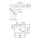 Раковина подвесая 60 х 47 см Villeroy & Boch Collaro (альпийский белый, без перелива) (4A336101) фото 2 Aquada.com.ua