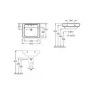 VILLEROY & BOCH VERITY DESIGN умывальник 65*51см, цетр.отвестие под смес.выбито, с переливом, цвет белый альпин (51036501) фото 2 Aquada.com.ua