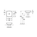 Раковина накладная на столешницу Villeroy & Boch Loop & Friends 380 х 380 мм (51490001) фото 4 Aquada.com.ua
