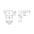 Раковина накладная на столешницу Villeroy & Boch Loop & Friends 58,5 x 38 см (515400R1) фото 3 Aquada.com.ua